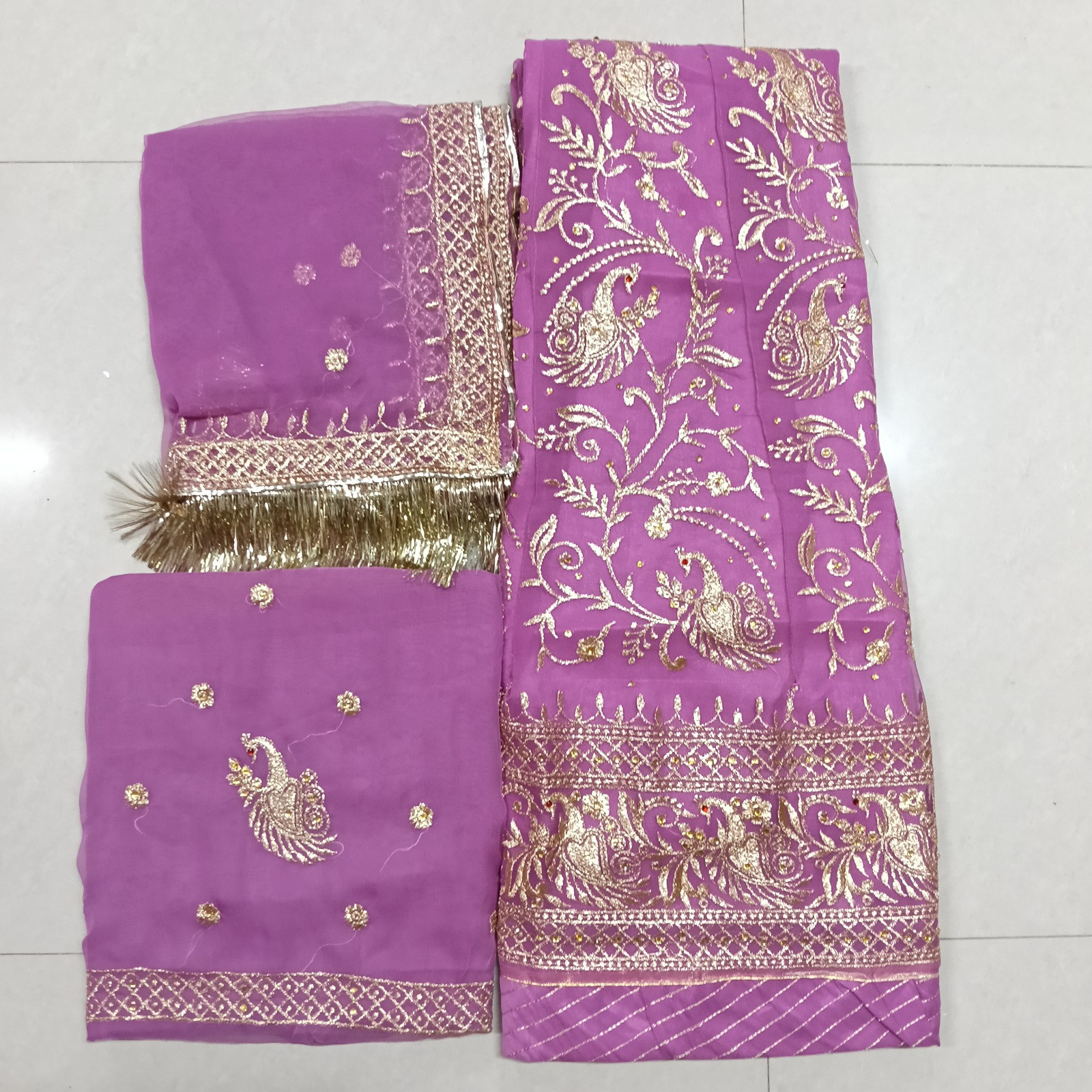 Designer Boutique Rajputi Poshak – Heavy Half Pure Fabric with Kundan Work