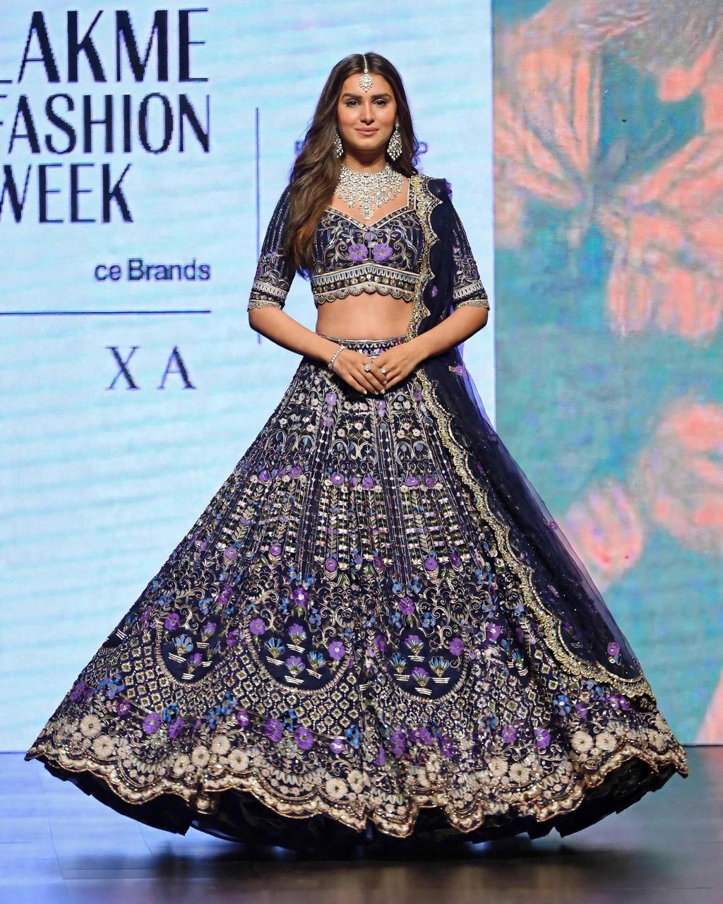 4 Meter Coding Sequins Cut Work Lehenga Choli with Can-Can & Canvas