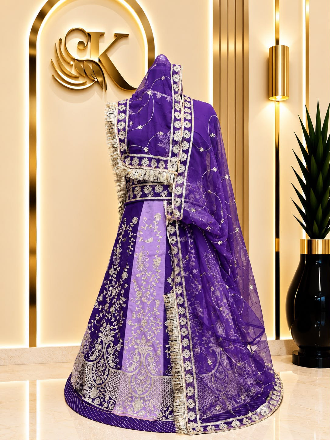 Half Pure Rajasthani Poshak with Heavy Chapati Zari Work