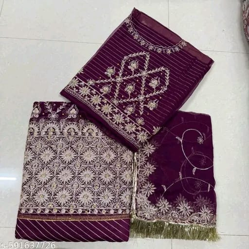 Premium Designer Poshak Set | Heavy Pure Half-Fabric | Zari, Stone & Kundan Work |