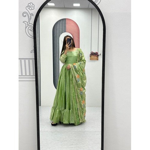 Launching New Festival Embroidered Gown Set