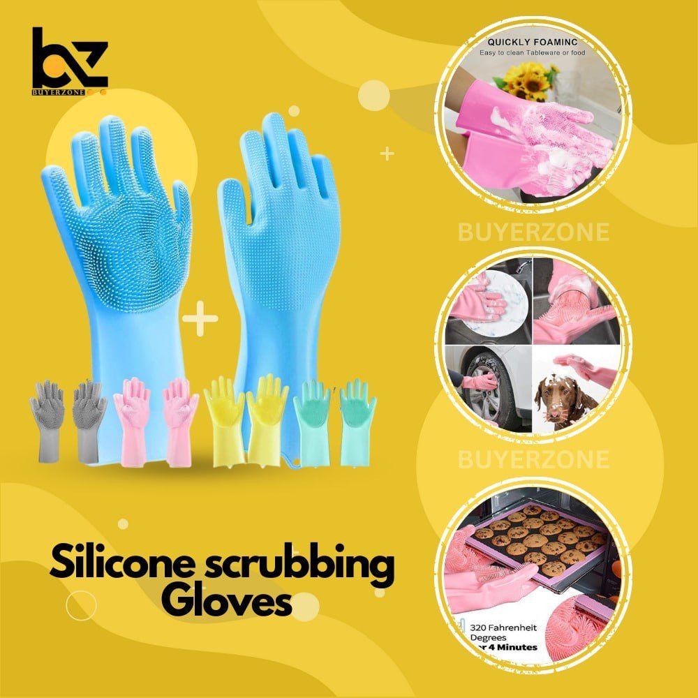 Combo 2 Set Silicone scrubbing Gloves