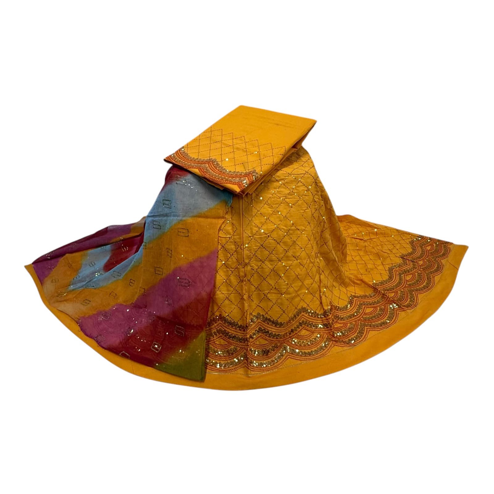 Stylish Cotton Boutique Suit with Fancy Sequin Kurti & Odhna