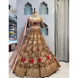 4 Meter Flared Jimmy Chu Fabric Lehenga with Can-Can & Canvas Layers