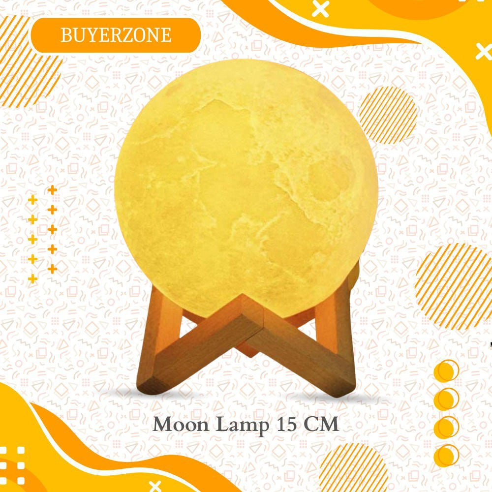 3D Printed Moon Lamp - Realistic Lunar Night Light, Rechargeable & Dimmable