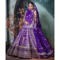 Purple 7 Mtr Heavy Gher Poshak