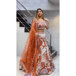 Semi-Stitched Bridal Party Wear Lehenga Choli with Dupatta