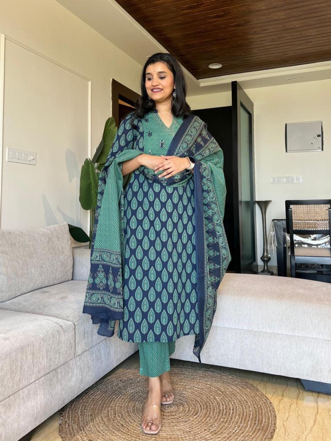 Summer Special Printed Kurta Pant With Dupatta Set For Women