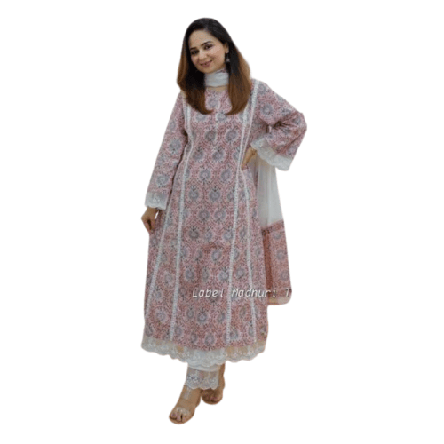 Cotton print pure suit for women