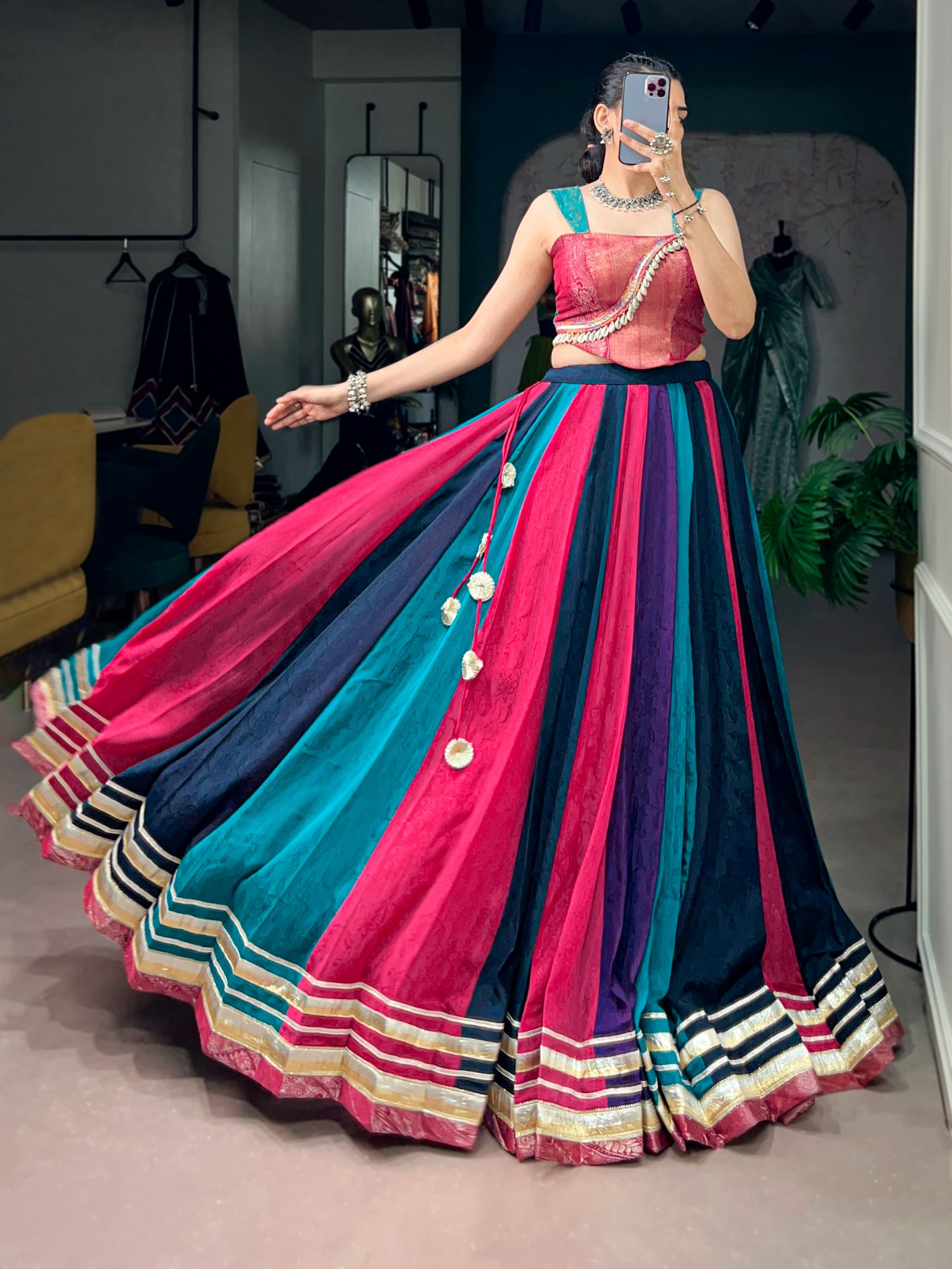 Elegant Red Chaniya Choli Lehenga for Women - Festive & Wedding Wear