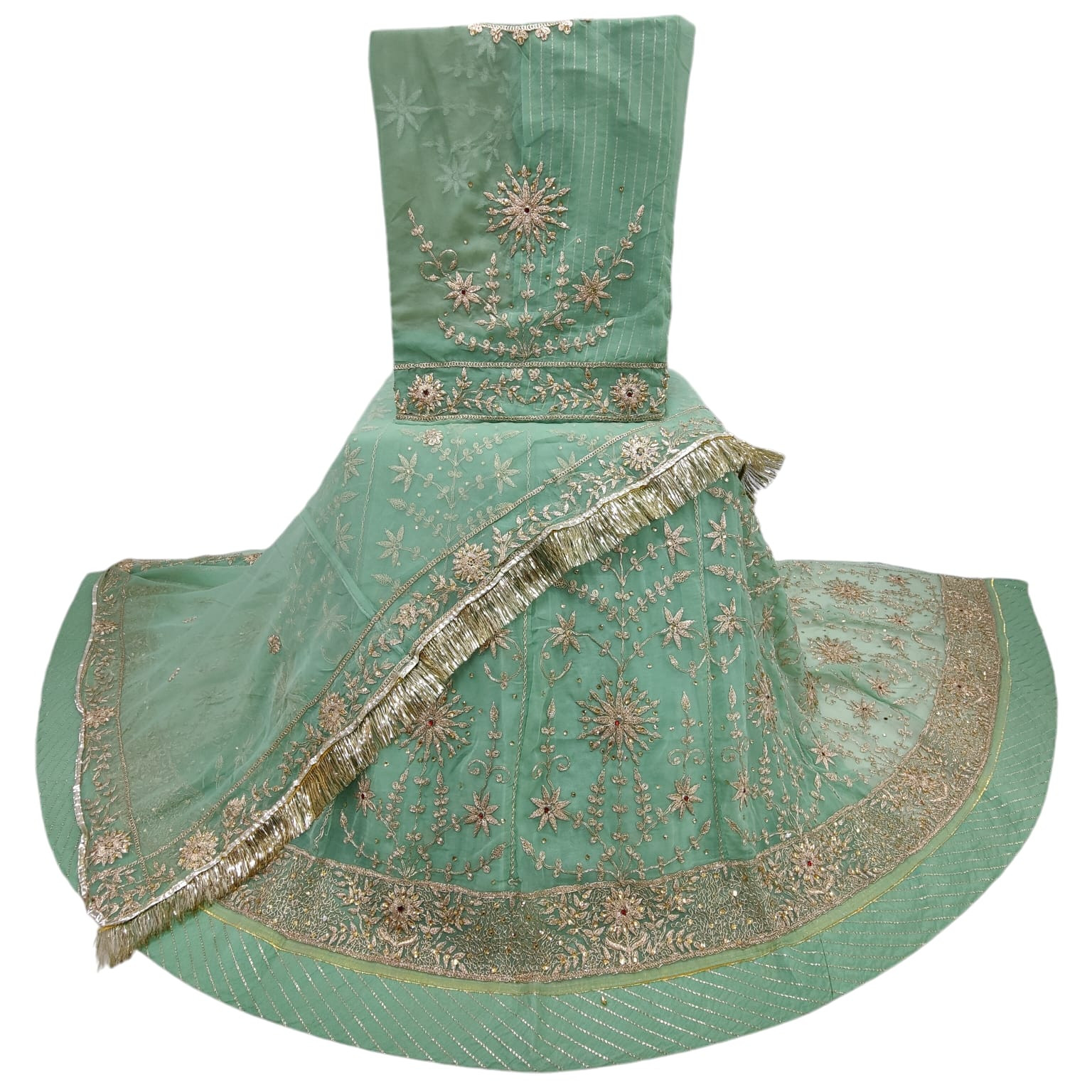 Royal Georgette Coding With Diamond Stone Rajputi  Poshak