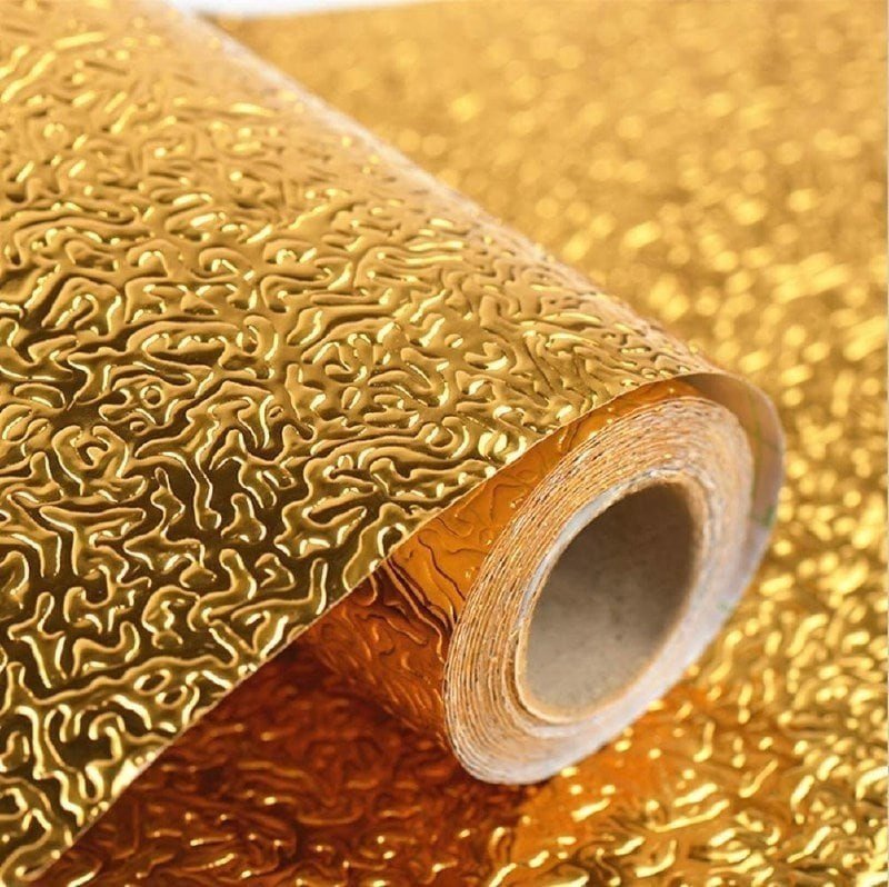 Kitchen Oil Proof Golden Karkari Wall Paper 200cm x 60cm