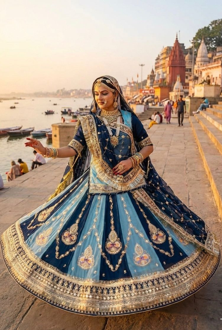 Designer 5 Mtr Heavy Gher Poshak