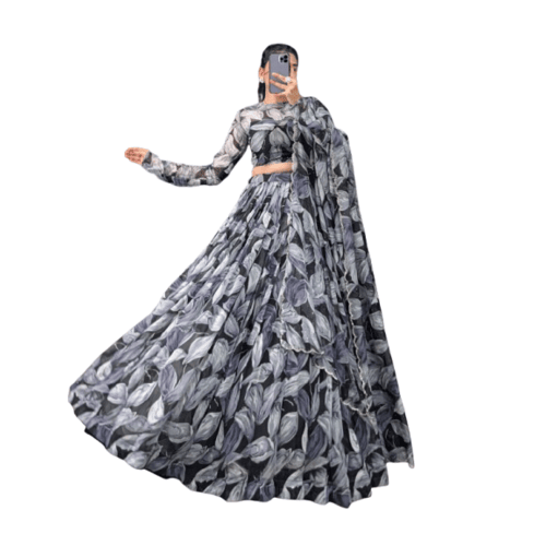 Tabby slik lehenga for women