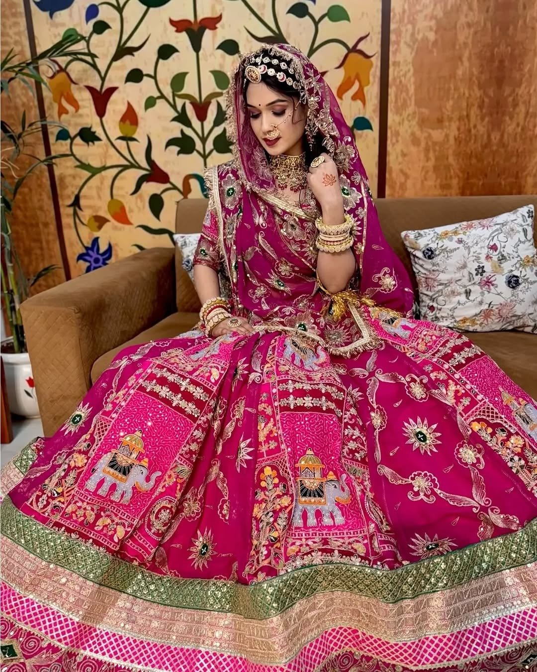 Botique Range Rajasthani Poshak With 7 Mtr Heavy Gher