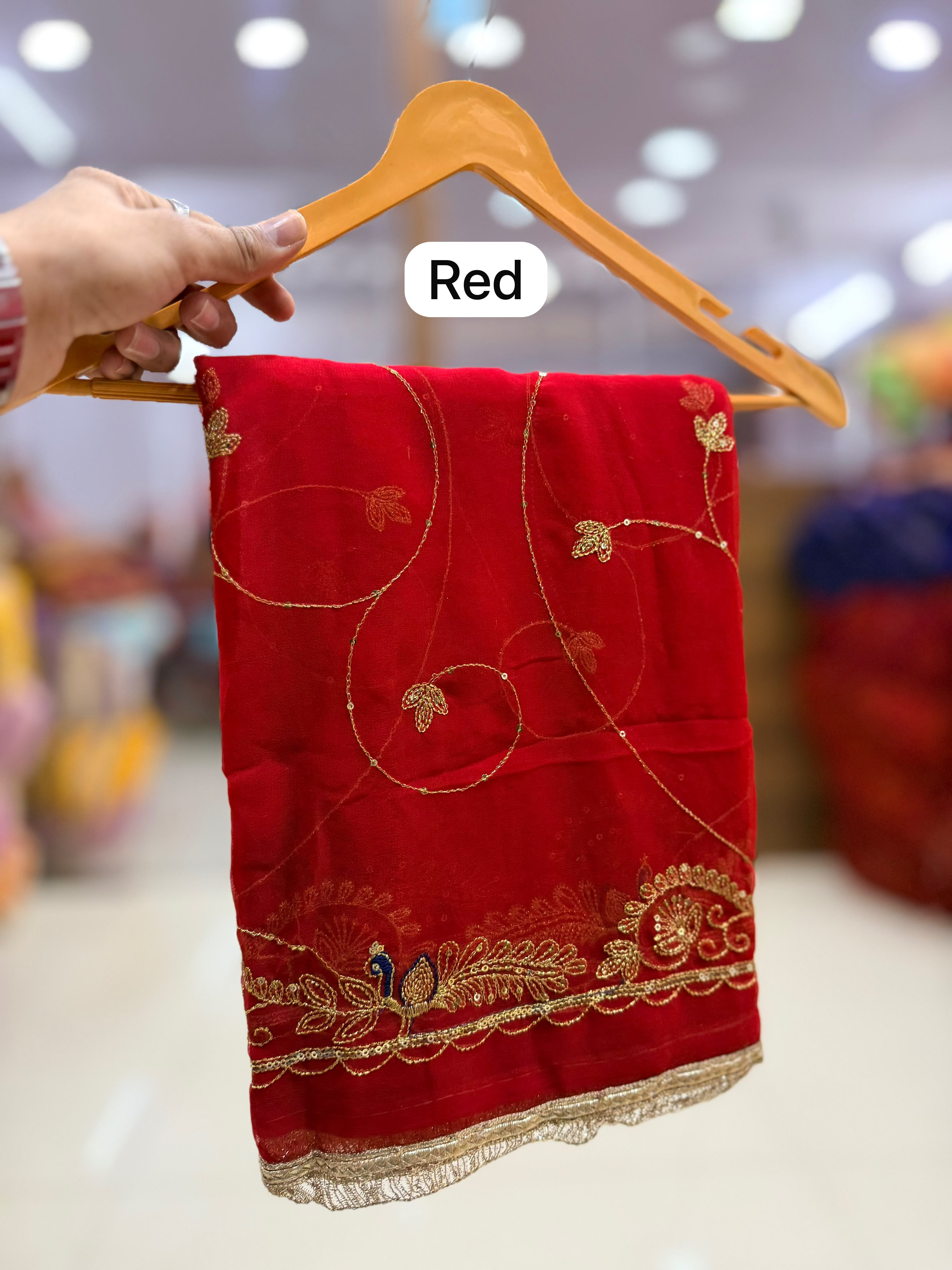 Premium Karwa Chauth Special Darbari Saree – Elegant Sequence Work