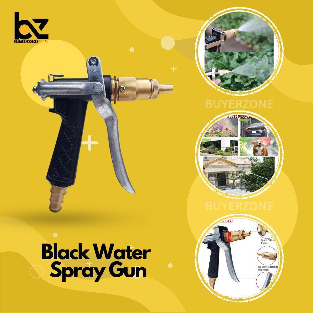 Black Water Spray Gun For Vehicle Cleaning