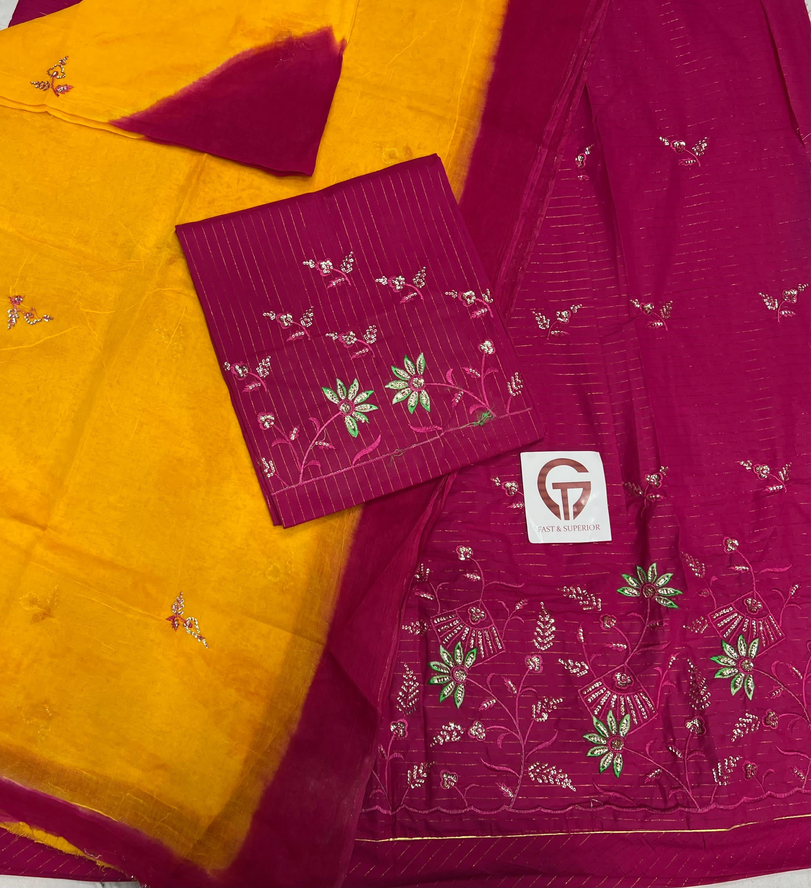 BEST QUALITY NEW DESIGN NEW WORK LATEST 2 mm WORK COTTON  RAJPUTI POSHAK