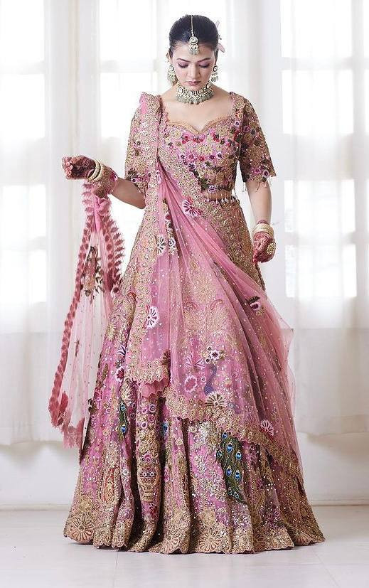 4M Flared Fox Georgette Lehenga - Elegant Indian Wedding & Party Wear