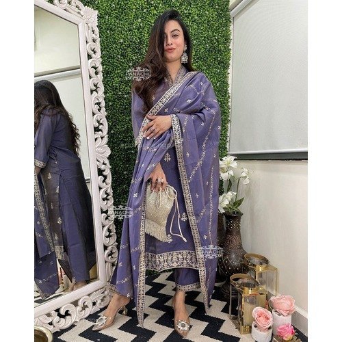 Designer Festive wear Kurti Pant And Duppta  Set