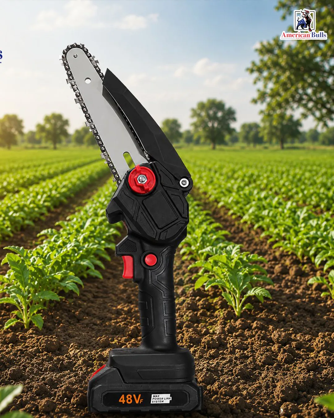 48V 6-Inch Cordless Electric Chainsaw Kit with Lithium Battery