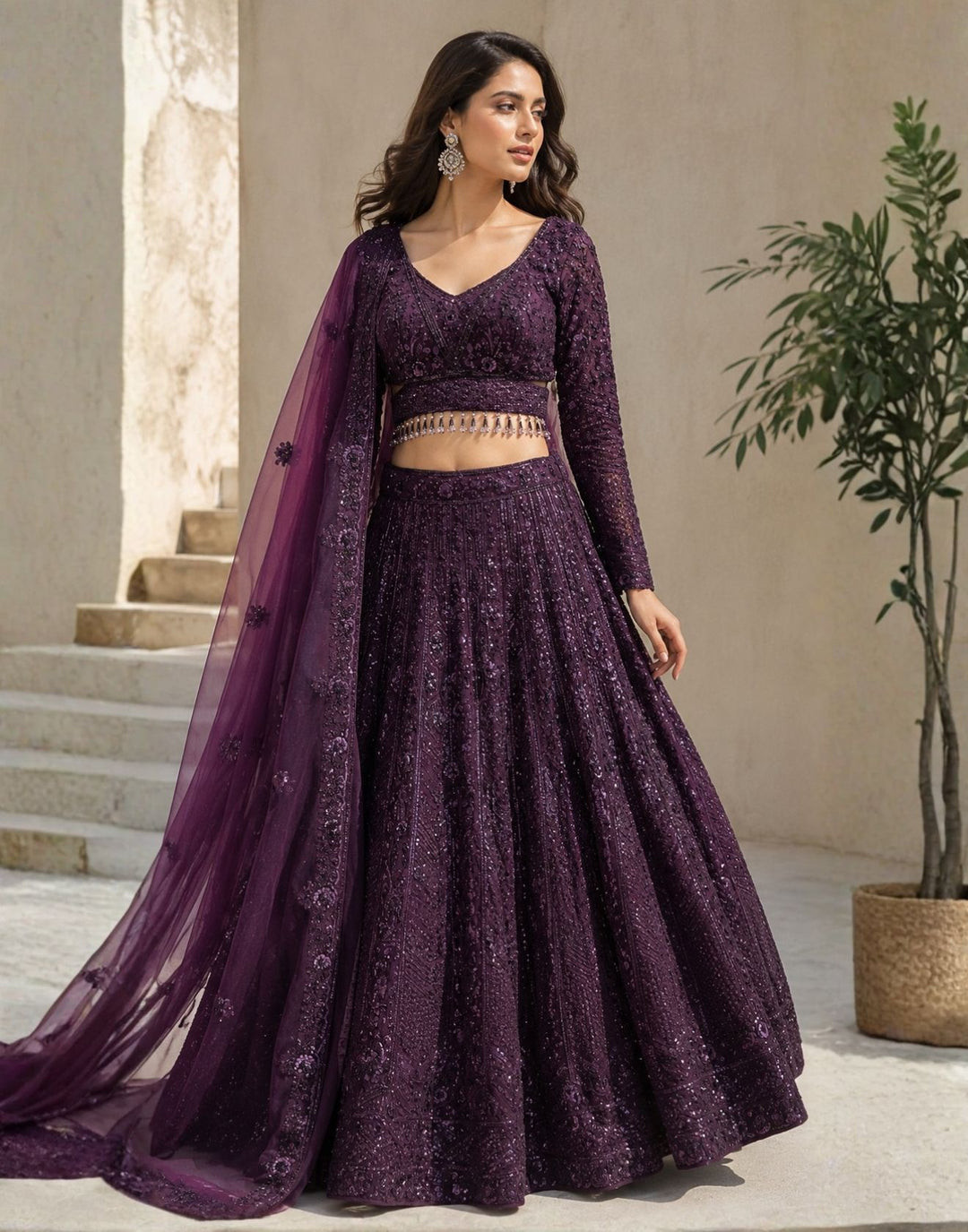 Premium Kasturi Silk Sequins & Dori Work Lehenga Choli With Butterfly Net Dupatta – Heavy Cancan & Canvas | Semi-Stitched Upto XXL
