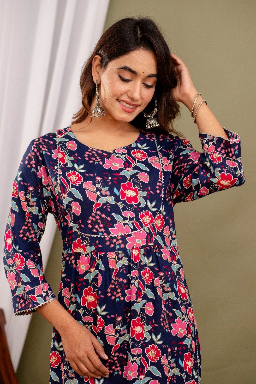 Stylish Printed  Kurti with Matching Pants For Women