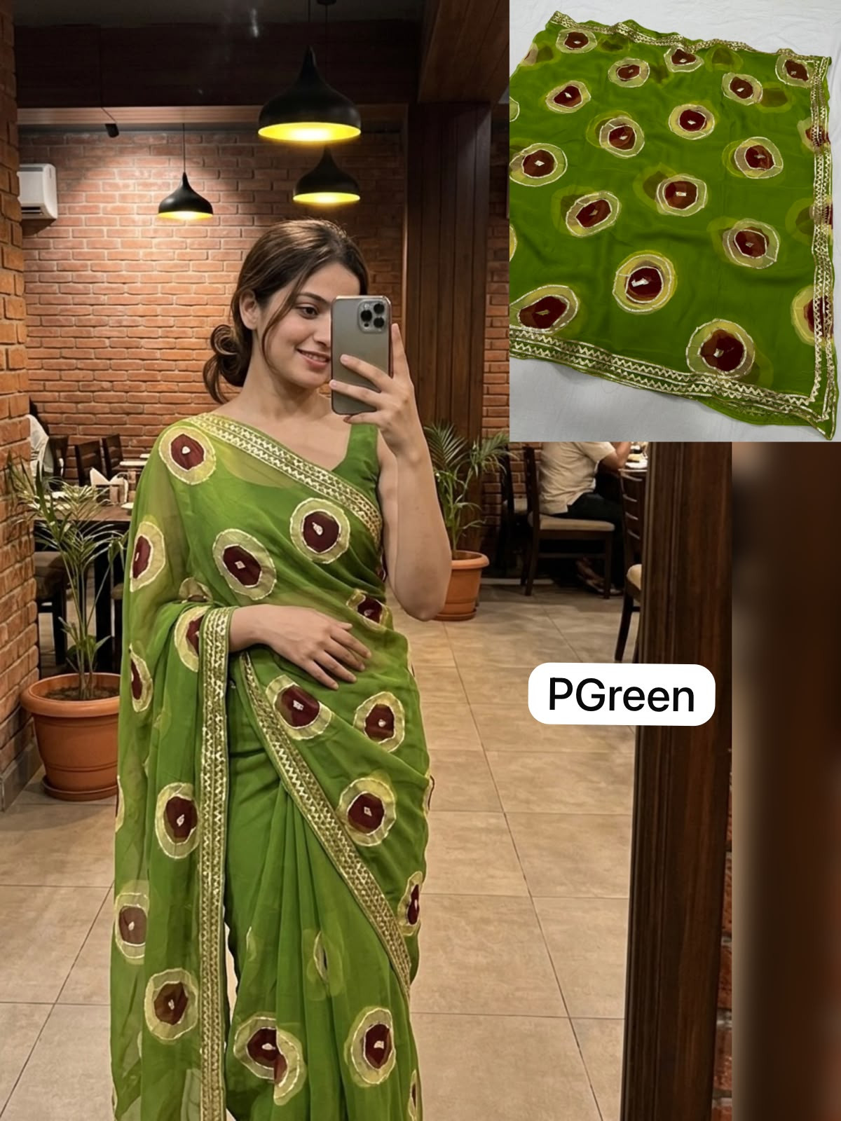 Premium Royal Georgette Handwork Gotta Patti Saree