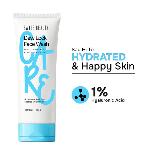 Care Dew Lock Face Wash with 1% Hyaluronic – Hydrating & Nourishing Cleanser