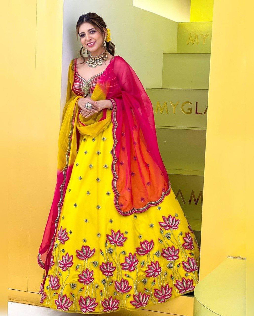 Georgette Lehenga with Heavy Sequin Work, Cancan & Canvas Patta