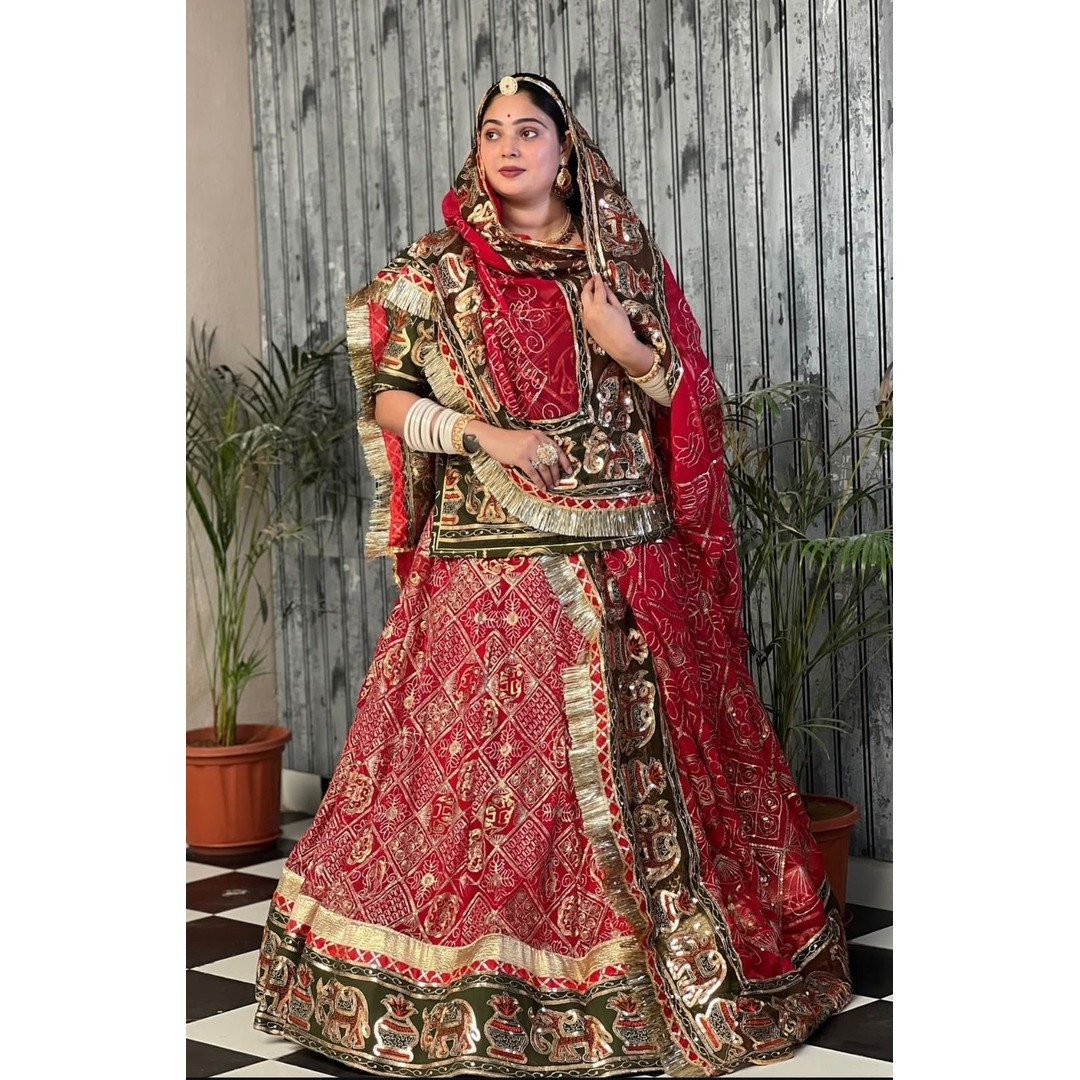 Designer 7 Mtr Gher Lehanga Poshak For Women