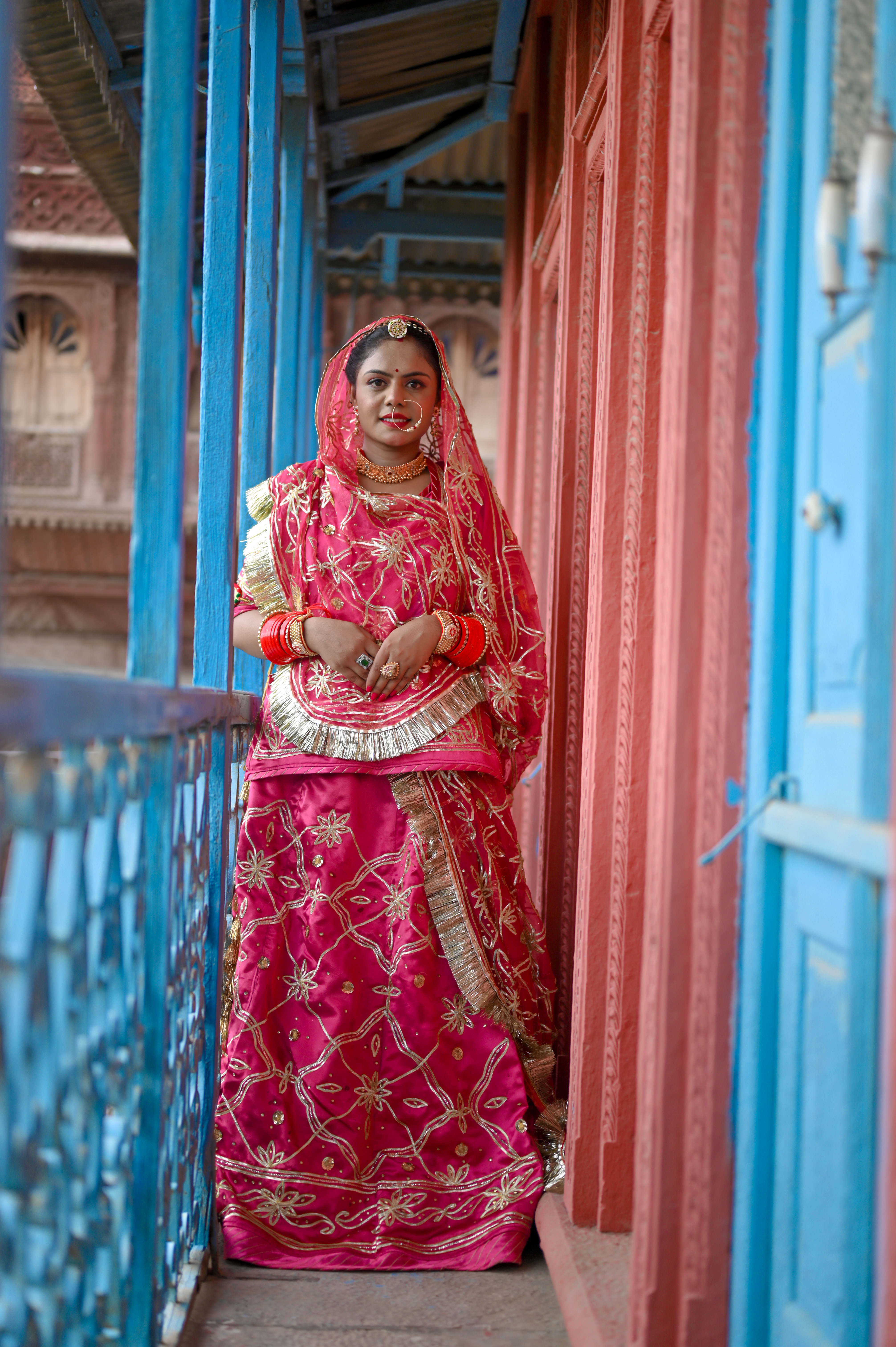 BaisaCo Satan Suit With Pure Thakur ji Odhna Poshak