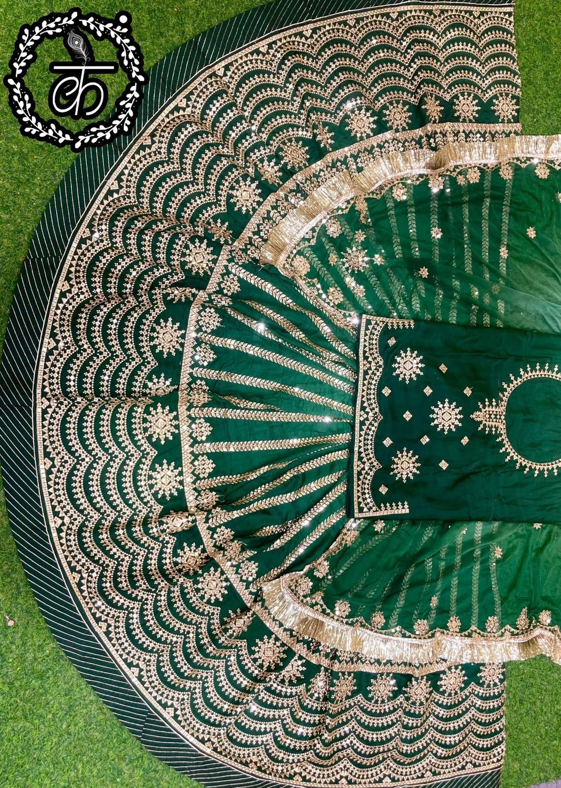 Boutique Elegance: Heavy 24 Kali Designer Poshak"