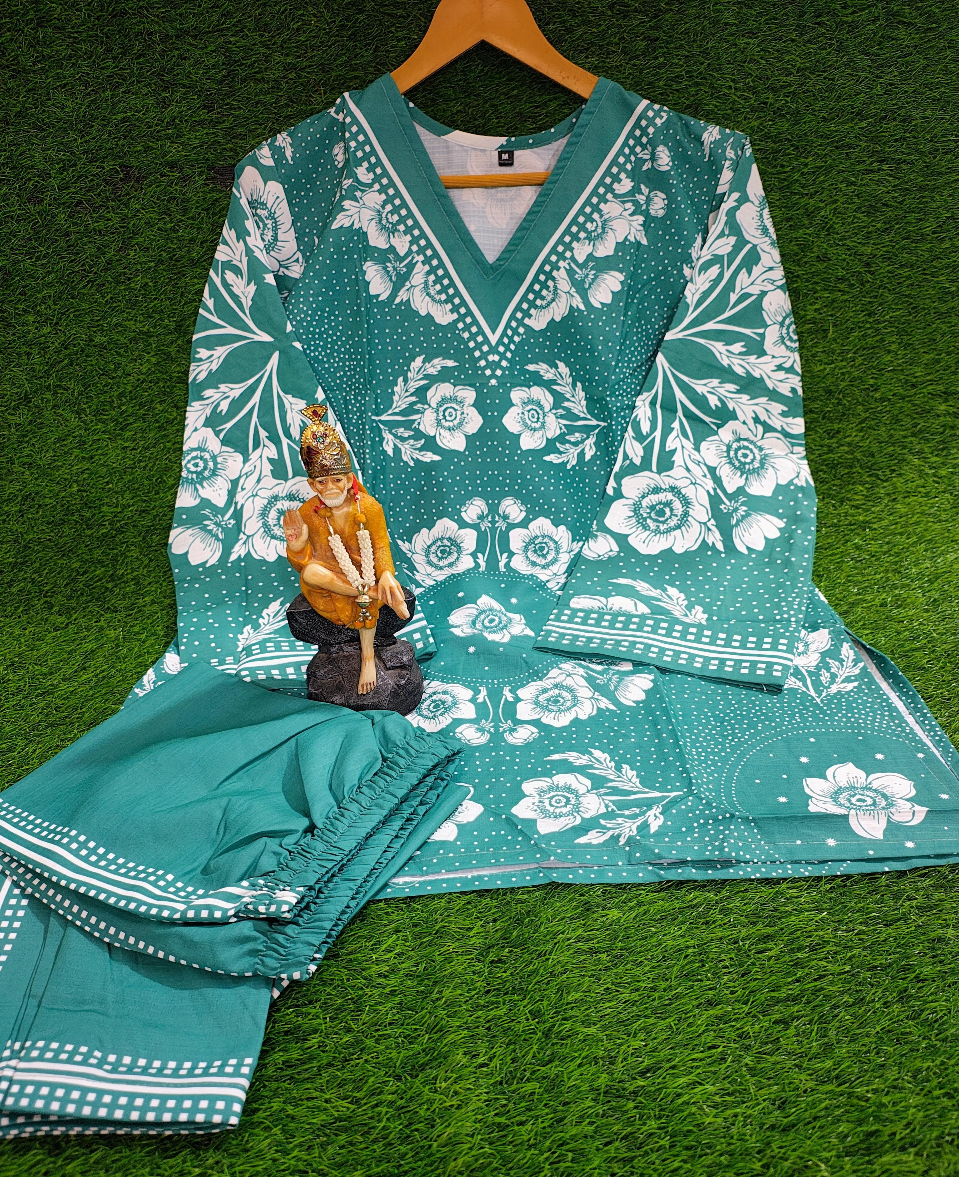 Sunflower Floral Printed Cord Set