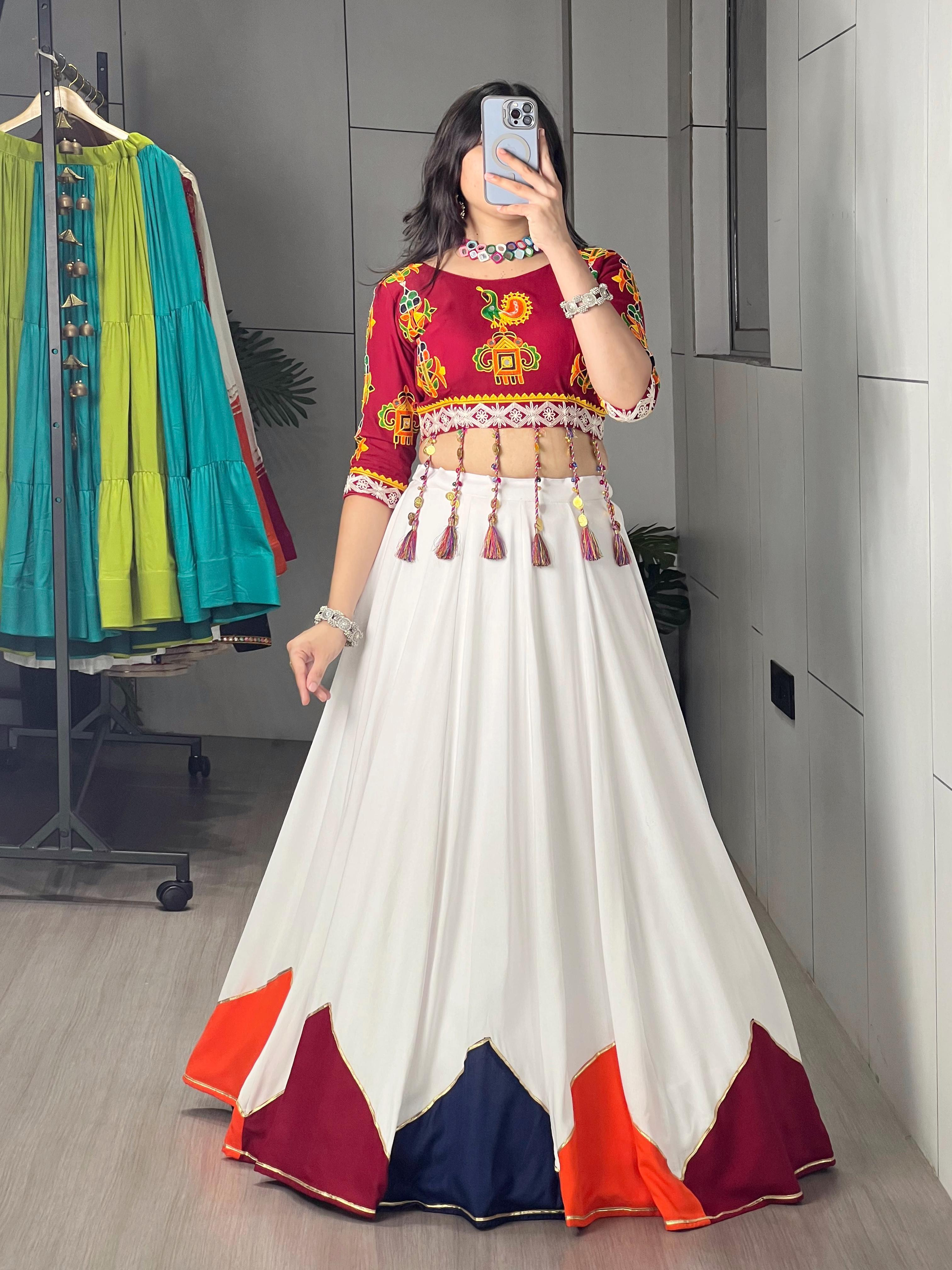 Navratri Lehenga Choli Set for Women | Rayon Cotton Garba & Dandiya Dress
