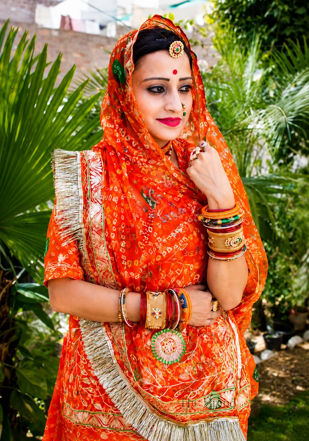 Traditional Bhandej Rajasthani Suit- Rajputi Poshak