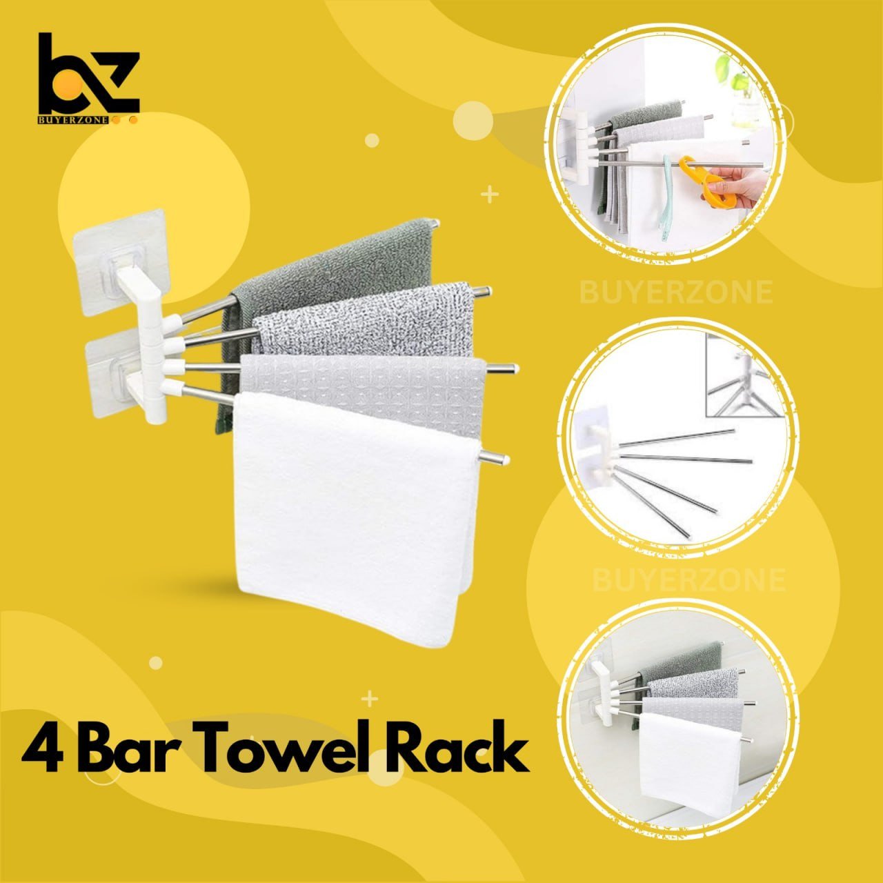 Stainless Steel Towel Rack with Rod
