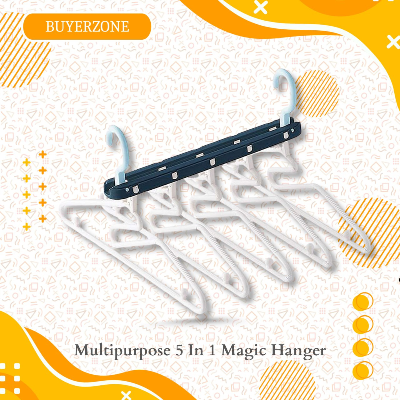 Multipurpose 5-in-1 Magic Space-Saving Clothes Hanger for Closet Organization