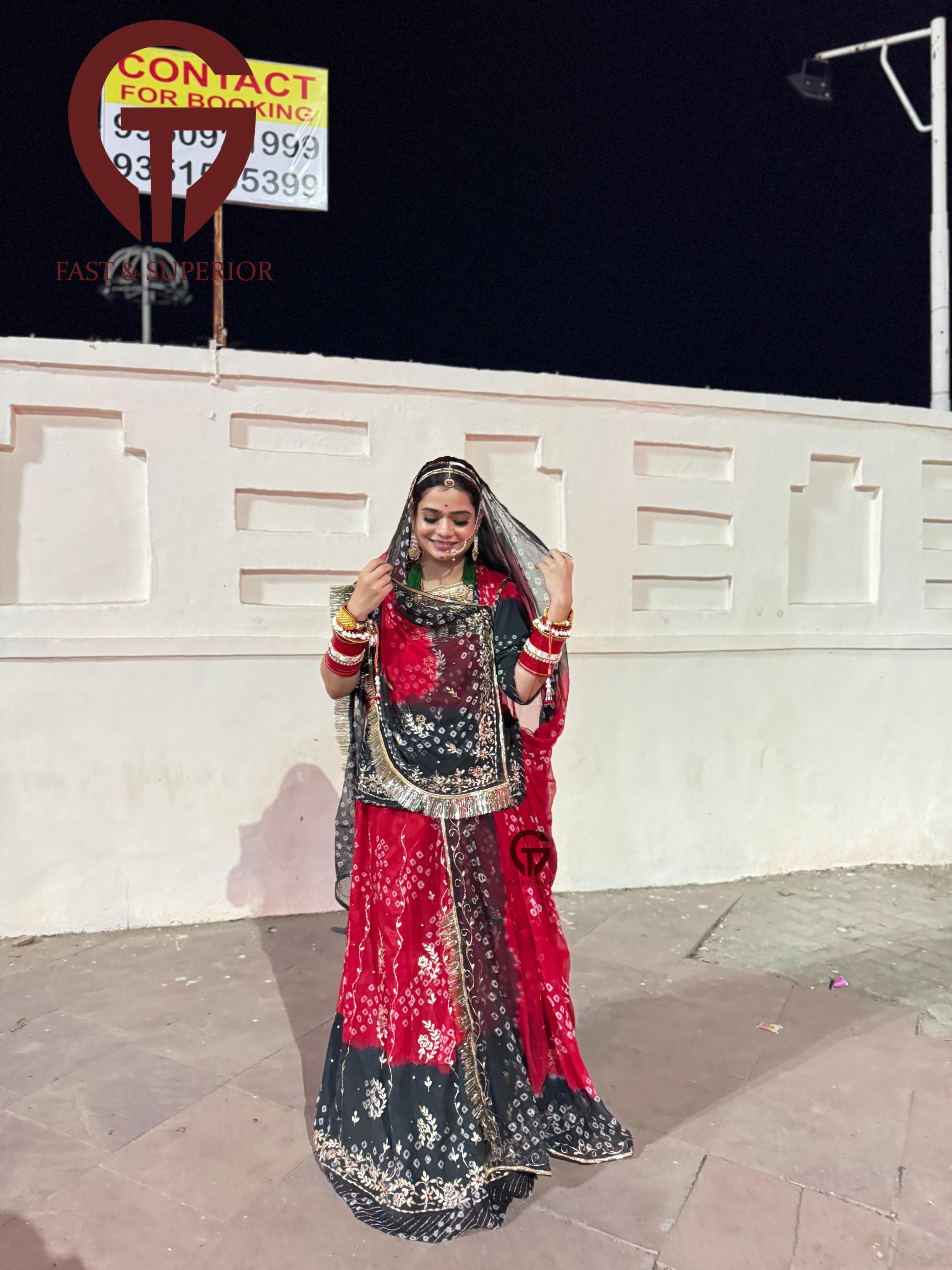 Silver Elegance:Twotone Humrahi Poshak With Intricate Zari Detailing(Semi Stich)