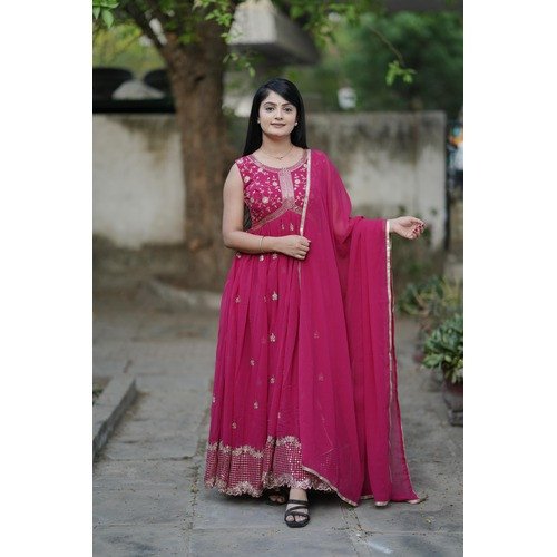 Stylish Readymade Anarkali Style Gown With Duppta for Women