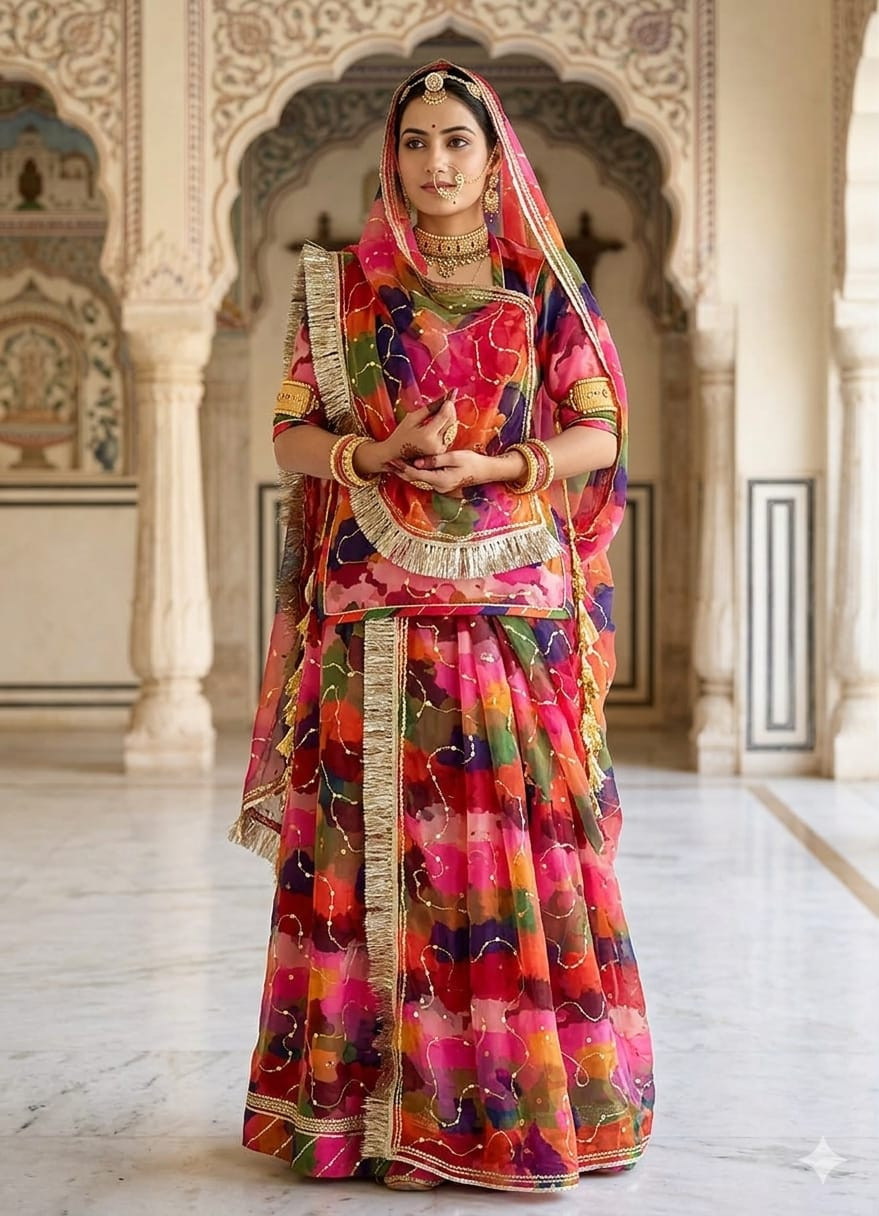 Designer Hamrahi Pyor Poshak with Sequins - Elegant Indian Ethnic Wear for Women