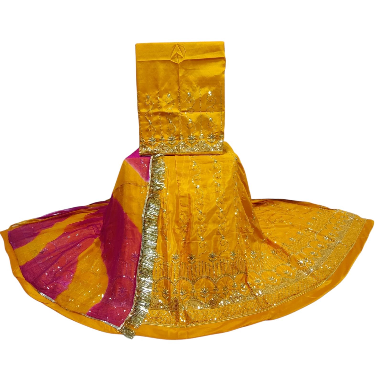 Royal Rajputi Dress in Heavy Crepe Fabric