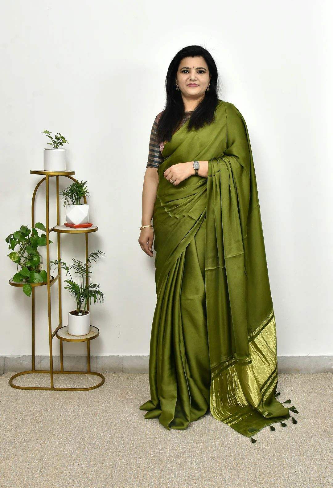 Gaji Silk Pure Saree - Handwoven Indian Traditional Silk Sari for Women
