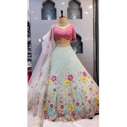 Real Mirror Lehenga – Premium Fox Georgette with Heavy Mirror Embroidery, Can-Can & Canvas Layers