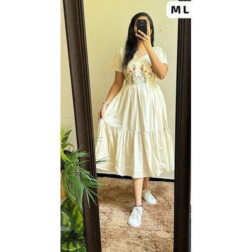 Women's Cotton Midi Dress Perfect for Summer