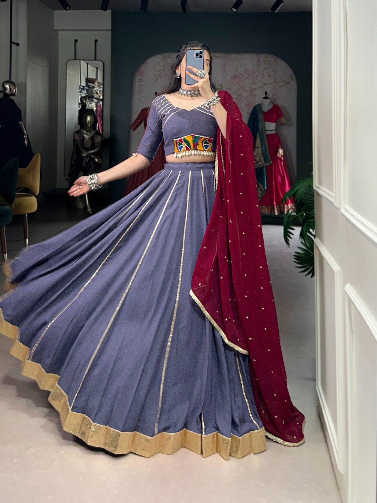 Navratri Collection Shine Bright in Embossed Design & Gotta Patti Glam
