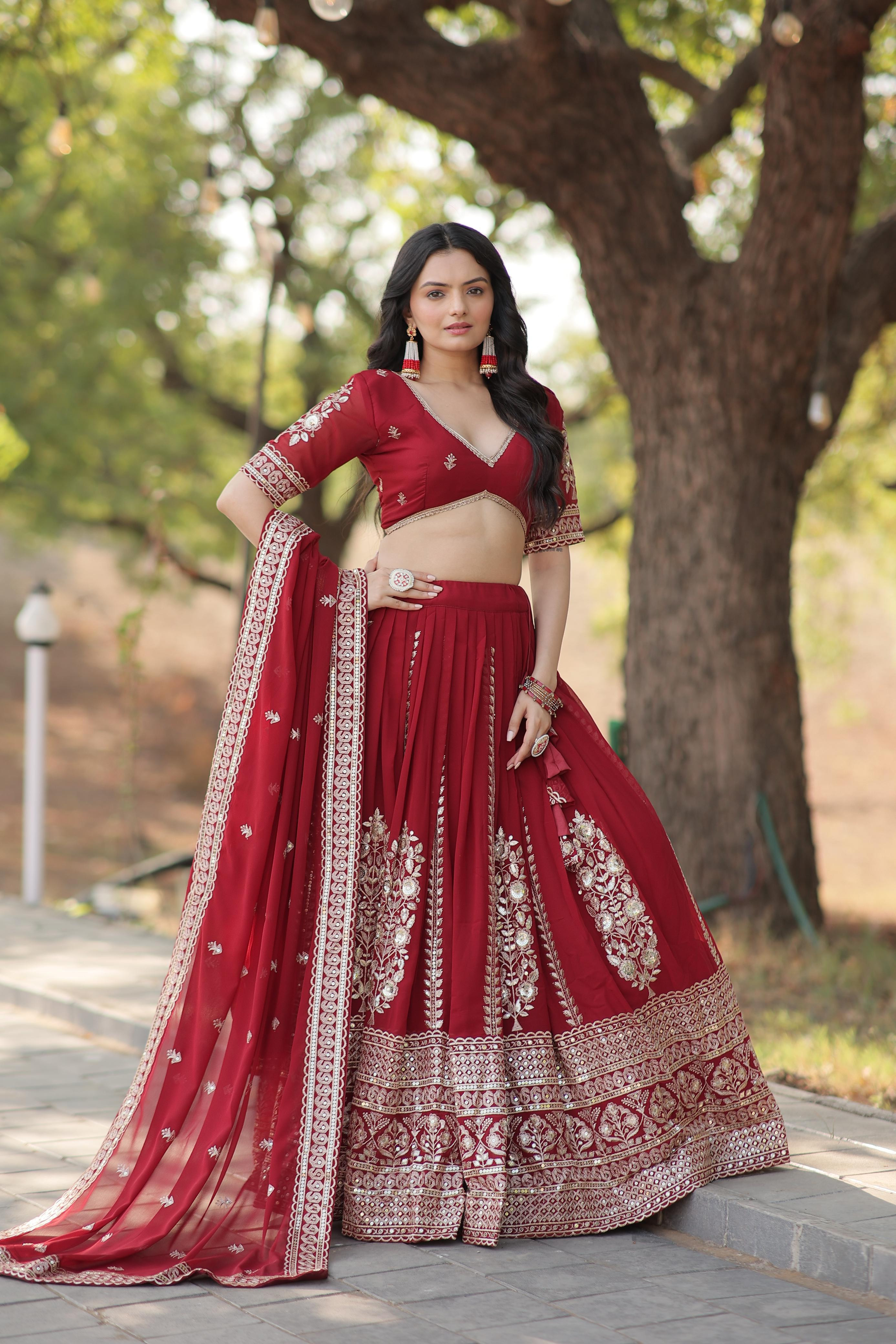 Lehenga choli with dupatta for women