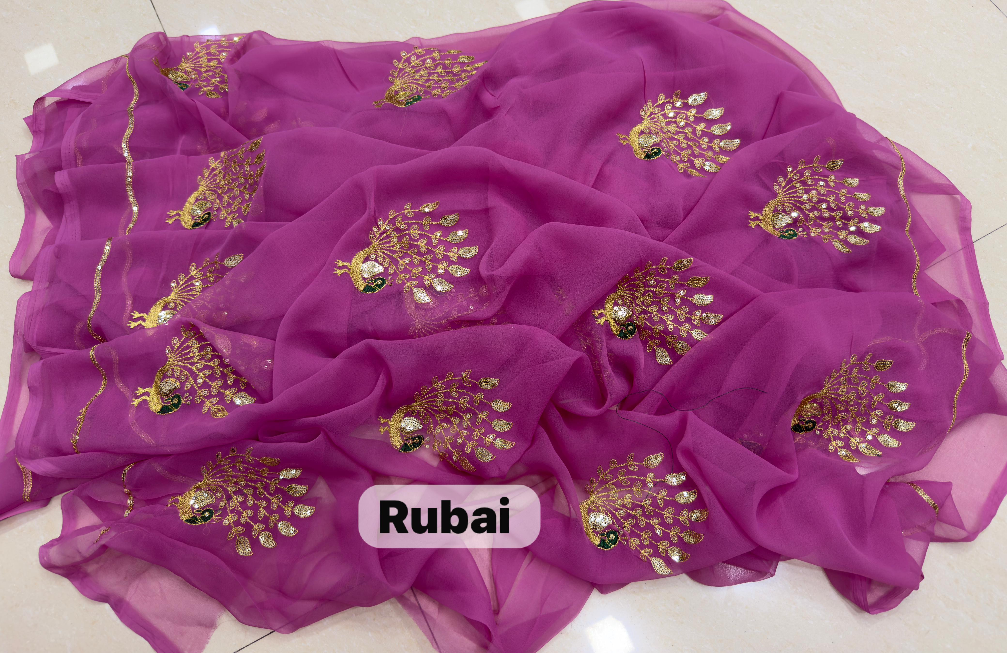 Royal George Darbari Saree with Elegant Sequence Work (5.50 Mtr)