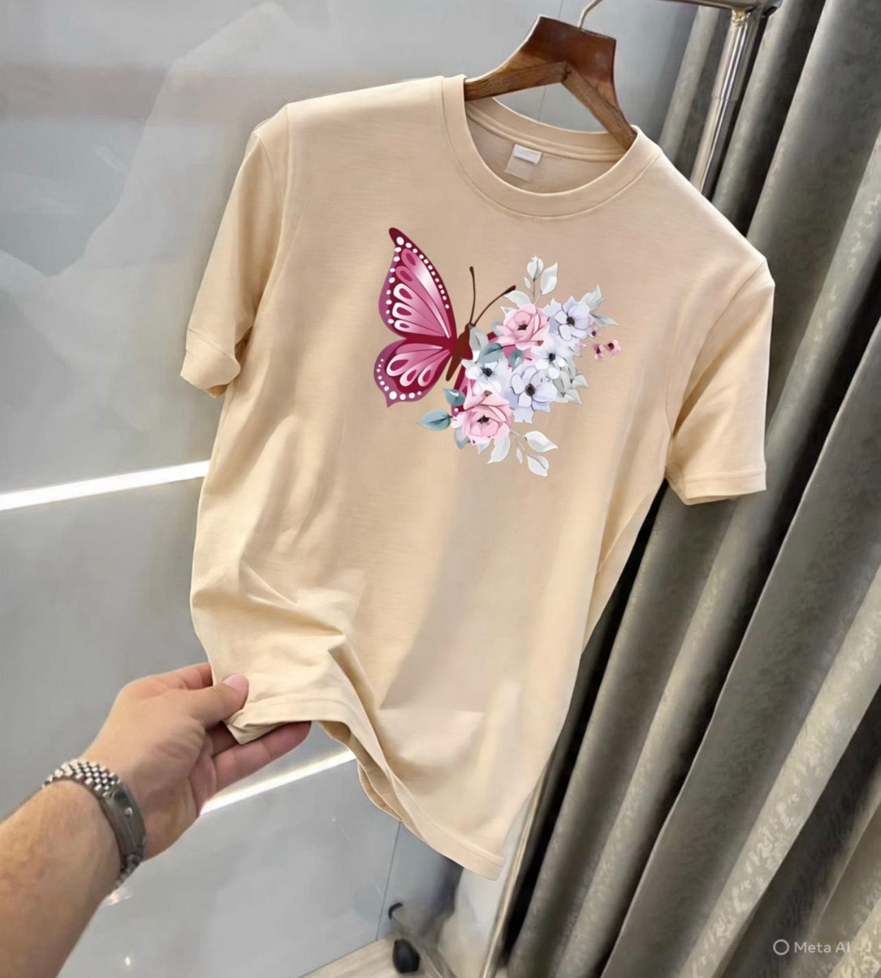 Butterfly Girls' Heavy GSM Half Sleeves T-Shirt | Pure Cotton | Gold Finish | Premium Store Article