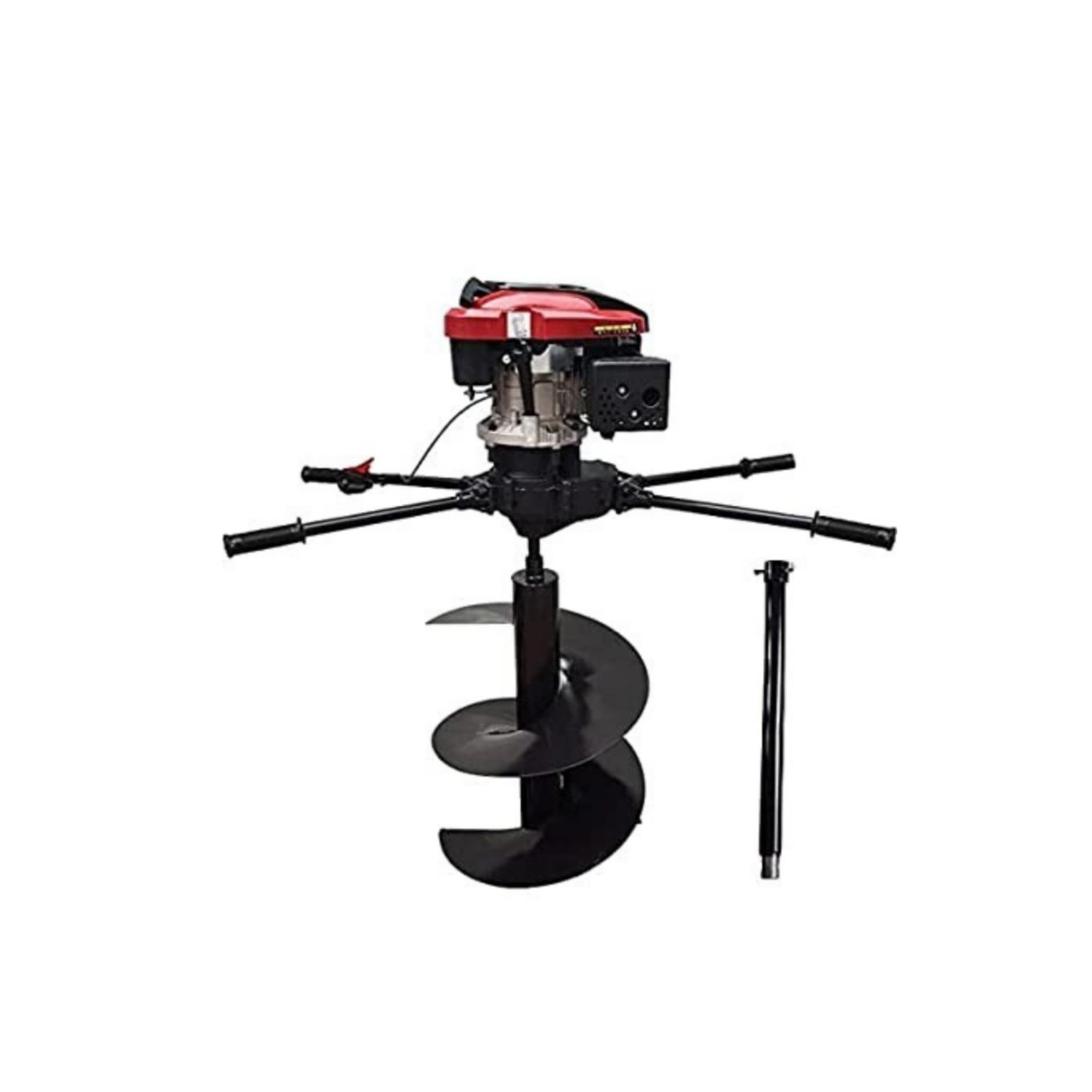 Earth Auger 196cc 4-Stroke – 10 Feet Digging Depth, 3600 RPM, 2 Free Bits, 1-Year Warranty
